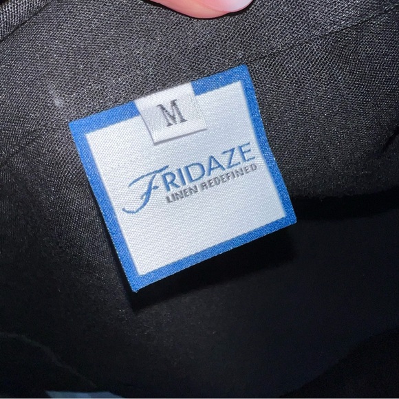 Fridaze Linen Redefined Open Front Sleeveless Linen Top-Long-Black-Lagenlook-M - Picture 5 of 9